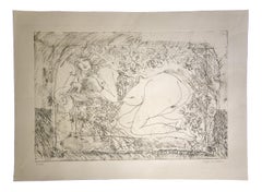 Nudo - Acquaforte di Sergio Barletta - 1980