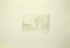Nude - Etching on Paper by Sergio Barletta - 1980s