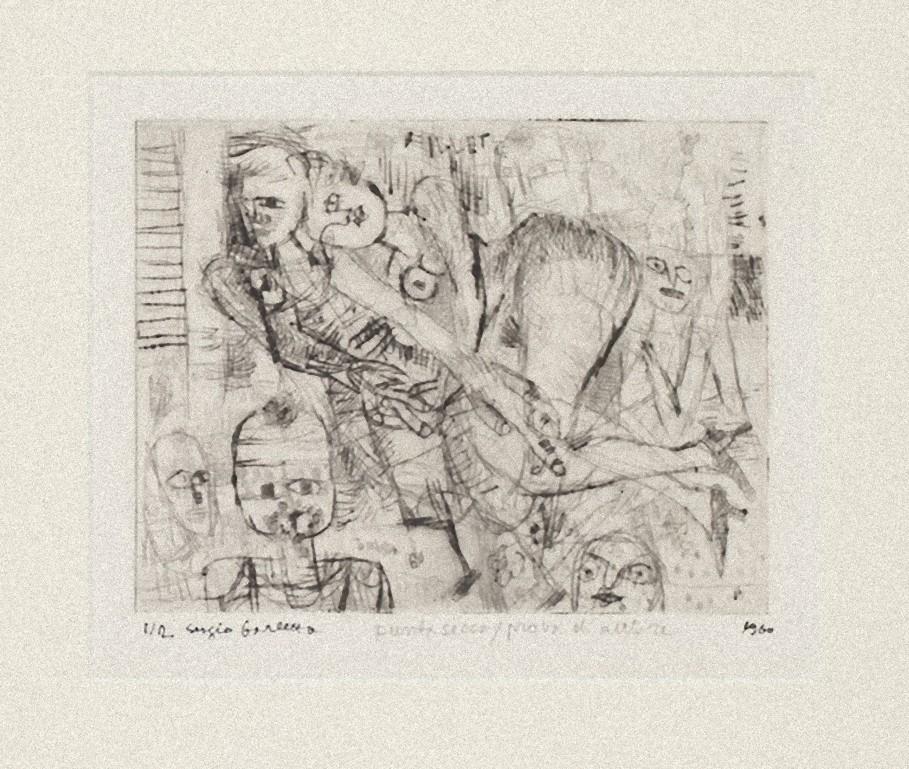 Nude is an original Hand-colored etching artwork, realized by Sergio Barletta.

Hand-signed  the lower left,

Numbered, edition of 1/2 prints.

In very good conditions.

Included a white Passepartout: 34 x 49 cm.

The artwork represents different