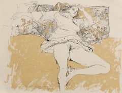 Nude - Original Lithograph by Sergio Barletta - 1980s