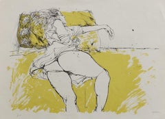 Retro Nude - Original Lithography by Sergio Barletta - 1980s