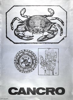 Segno Zodiacale Cancro - Original Screen Print by Sergio Barletta - 1973