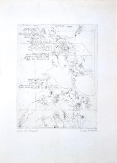 La mort de l'imprimé - Gravure de Sergio Barletta - 1970