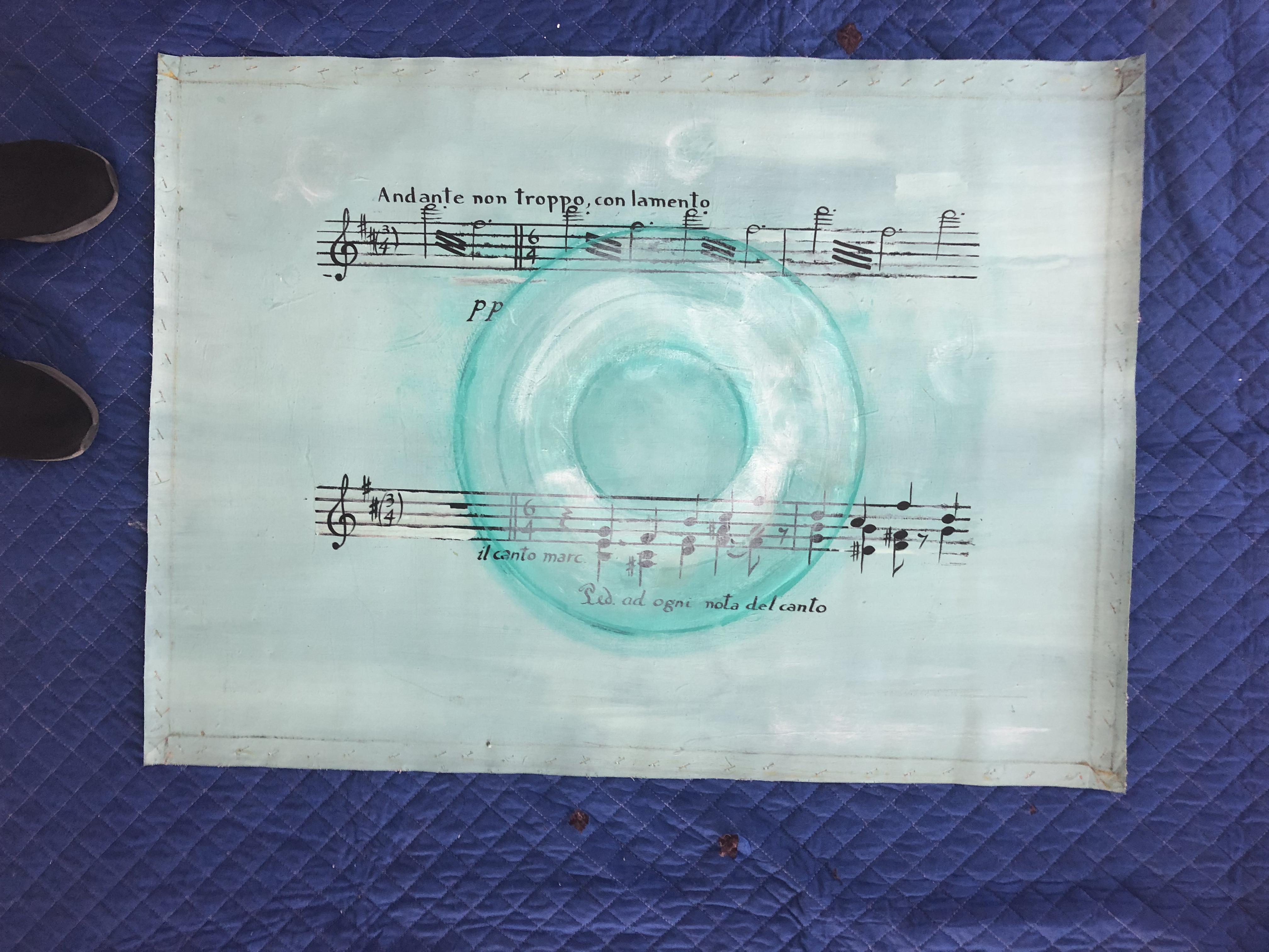 Andante, De la serie Musica ausente.  Pintura abstracta sobre lienzo. en venta 2