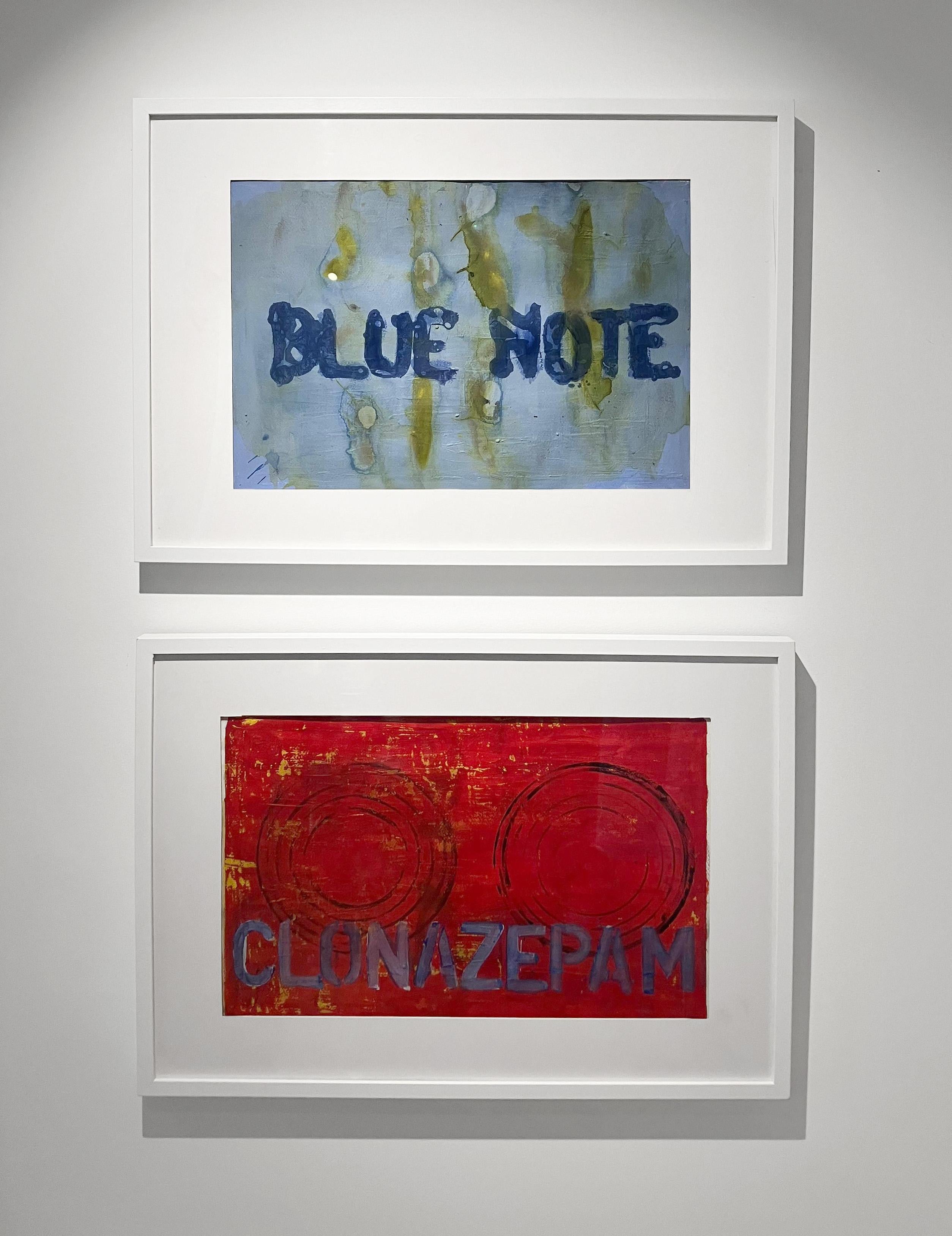 Blue Note and Clonazepam Diptych, Paintings. From The chemical vest Series