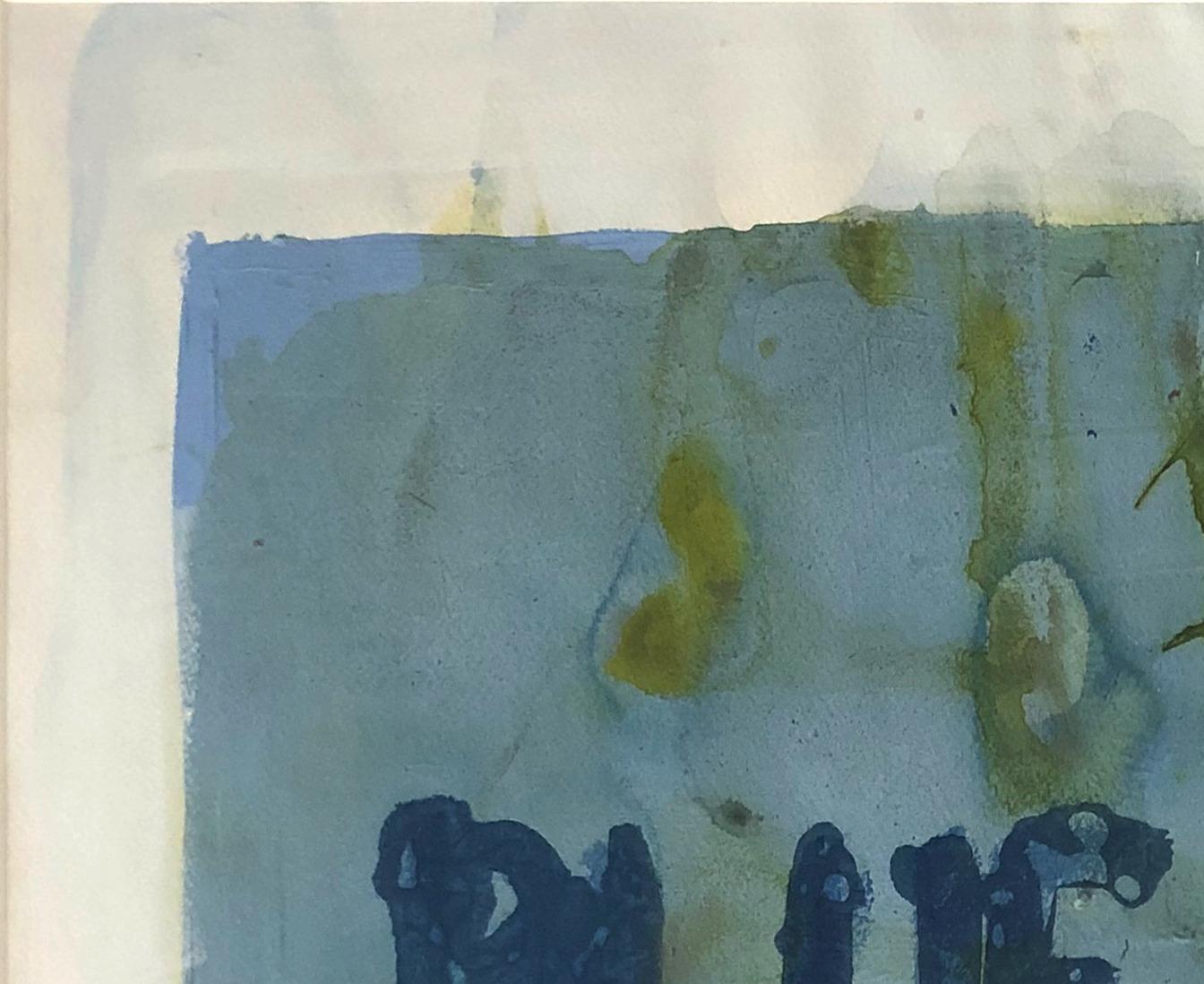 Blue Note, de la serie Chaleco Químico. Pintura abstracta sobre papel en venta 1