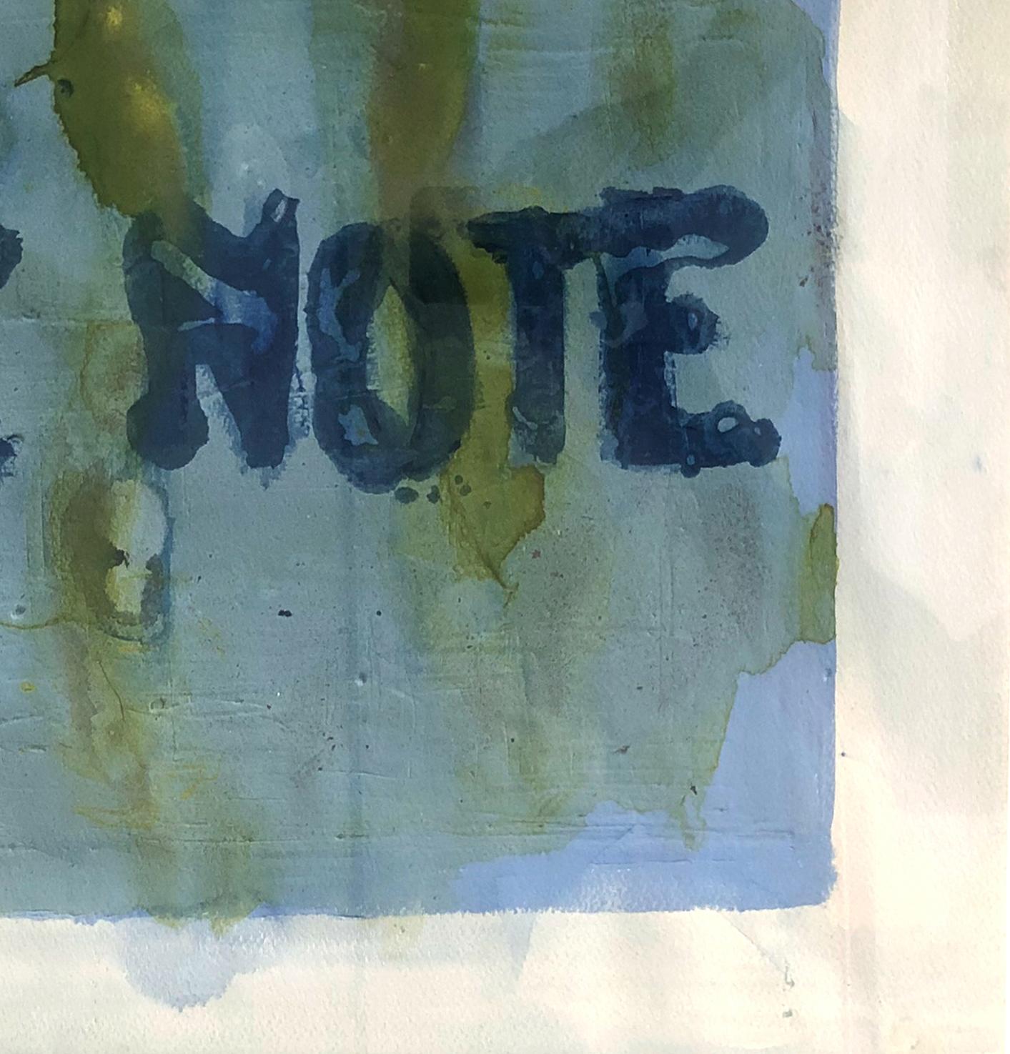 Blue Note, Sigo tu voz y Solo,  Pintura abstracta. La serie Chaleco Químico - Painting Contemporáneo de Sergio Bazan