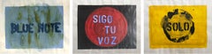 Blaue Notiz, Sigo tu voz und Solo  Abstrakte Malerei. Die Chaleco Quimico-Serie