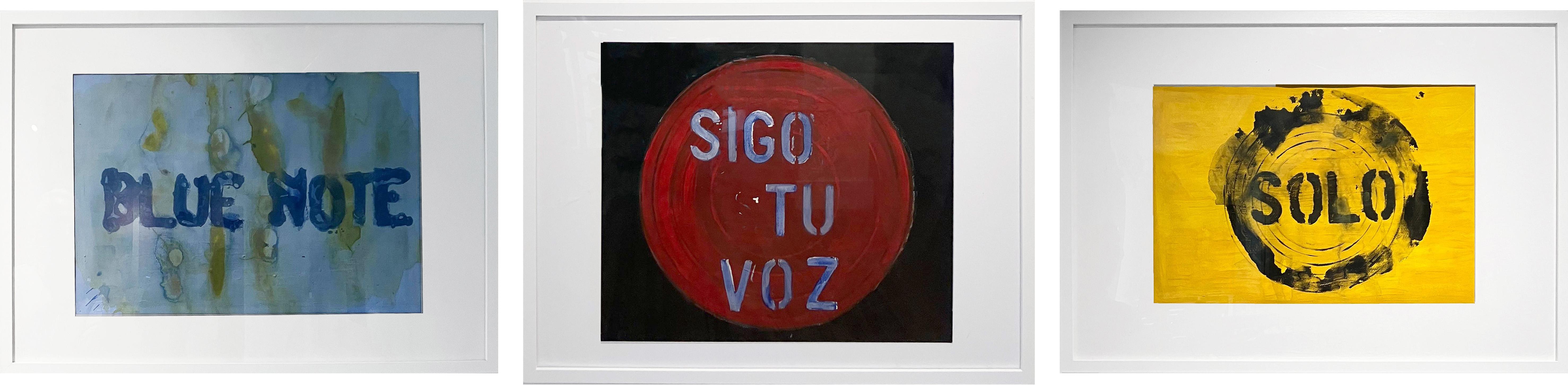 Blaue Notiz, Sigo tu voz und Solo  Abstrakte Malerei. Die Chaleco Quimico-Serie
