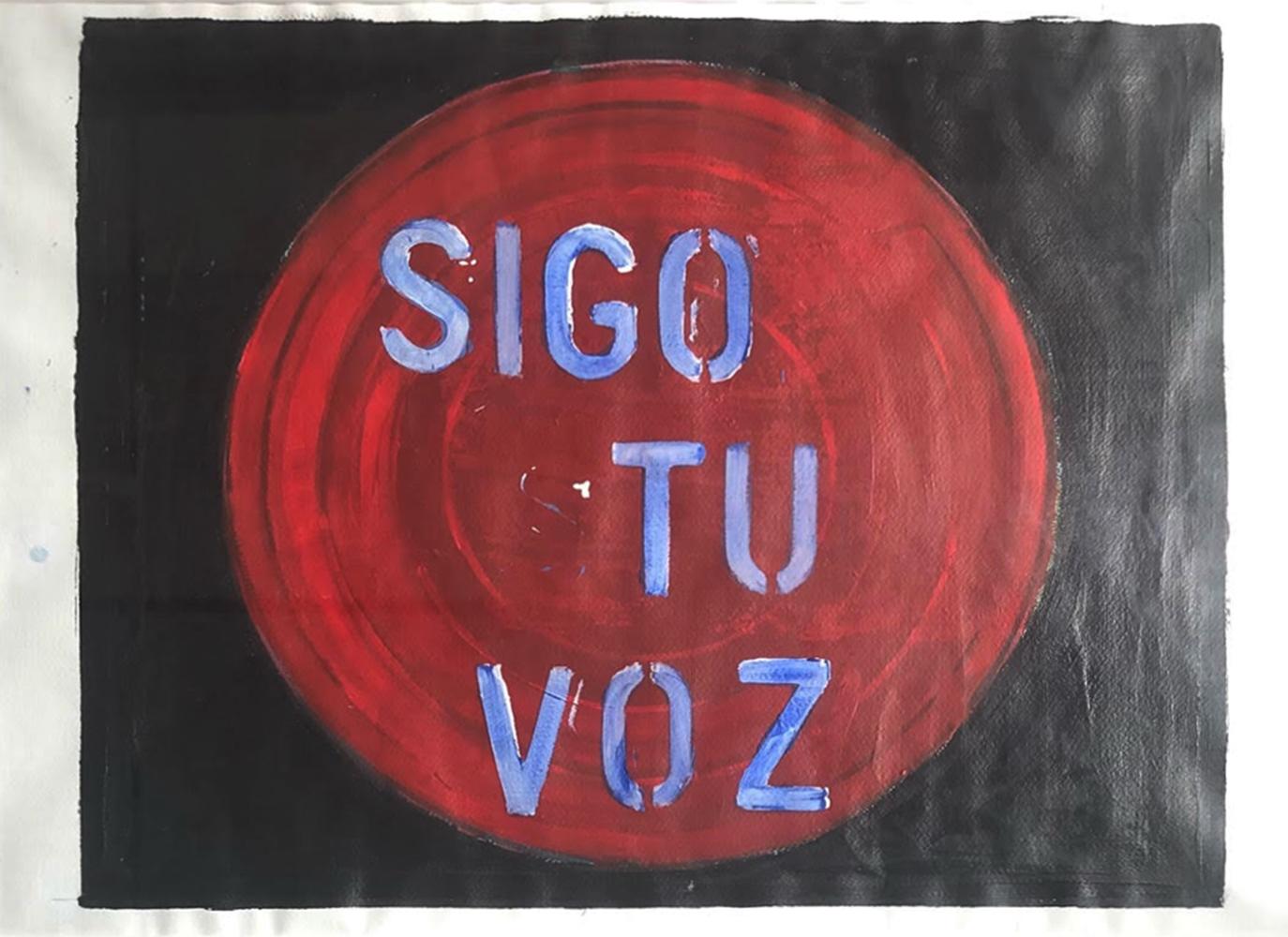 Sergio Bazan - Blue Note, Sigo tu voz and Solo (Triptych), From the Chaleco  Quimico series For Sale at 1stDibs