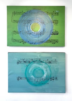 Diptych: Andante and Gnomus. Abstract paintings on Canvas.