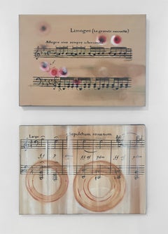 Diptych: Roma Num and Limoges. Abstract painting on canvas