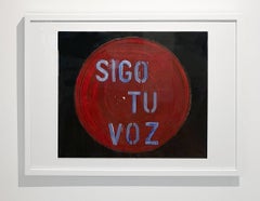 Diptych: Sigo tu voz and Mao Paintings. From The chemical vest series