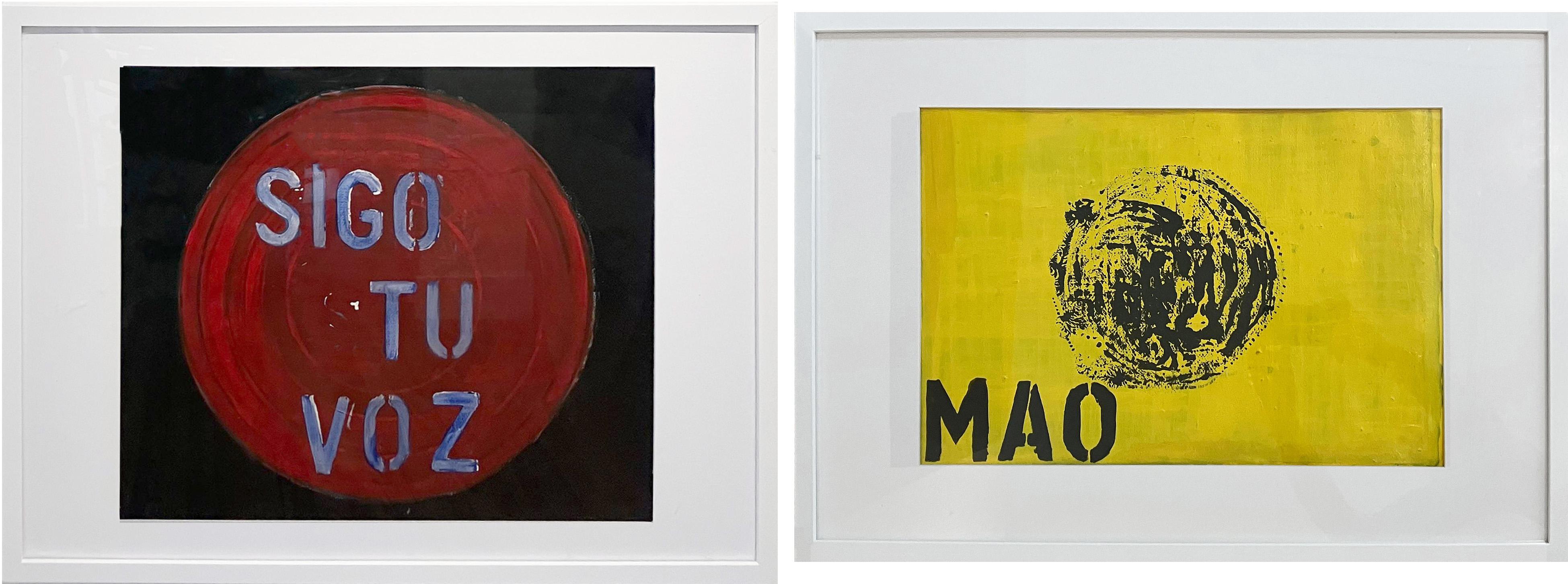 Sigo tu voz und Mao. Gemälde, Diptychon. Aus der Reihe Chaleco Quimico