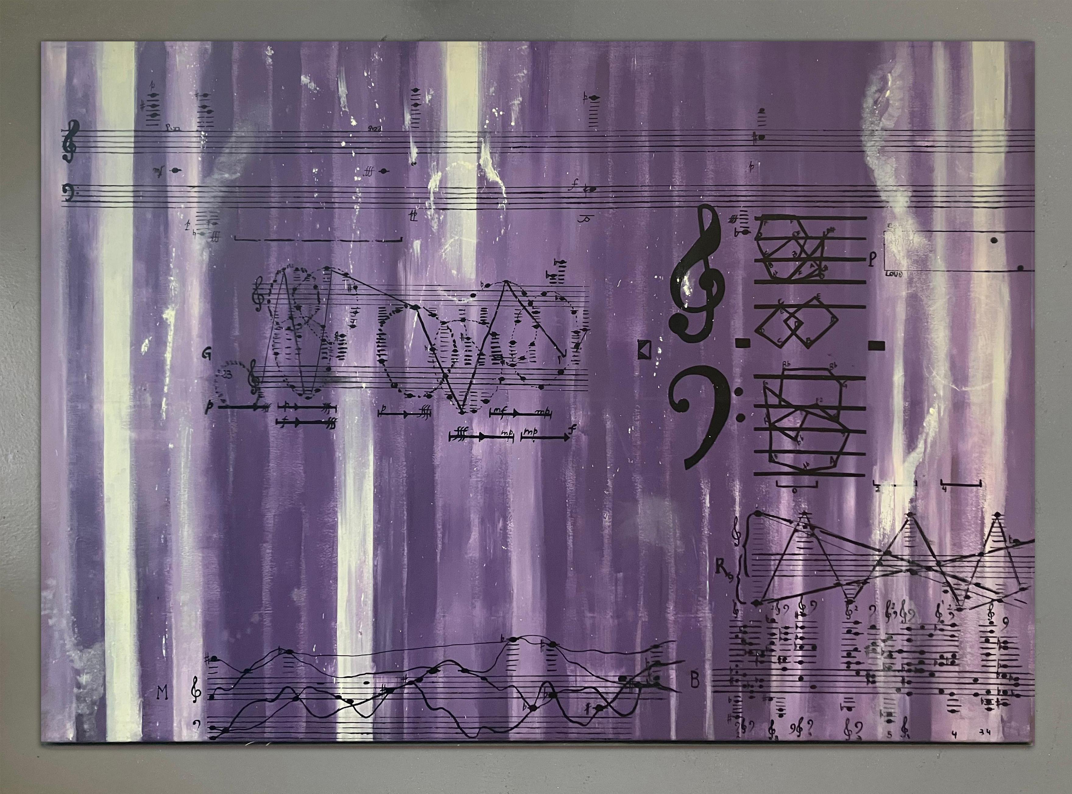 Las Tablas de JC. Extrait de la série "La Música Ausente". Peinture abstraite sur toile