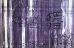 Vintage Las Tablas de JC. From "La Música Ausente" series. Abstract Painting on Canvas