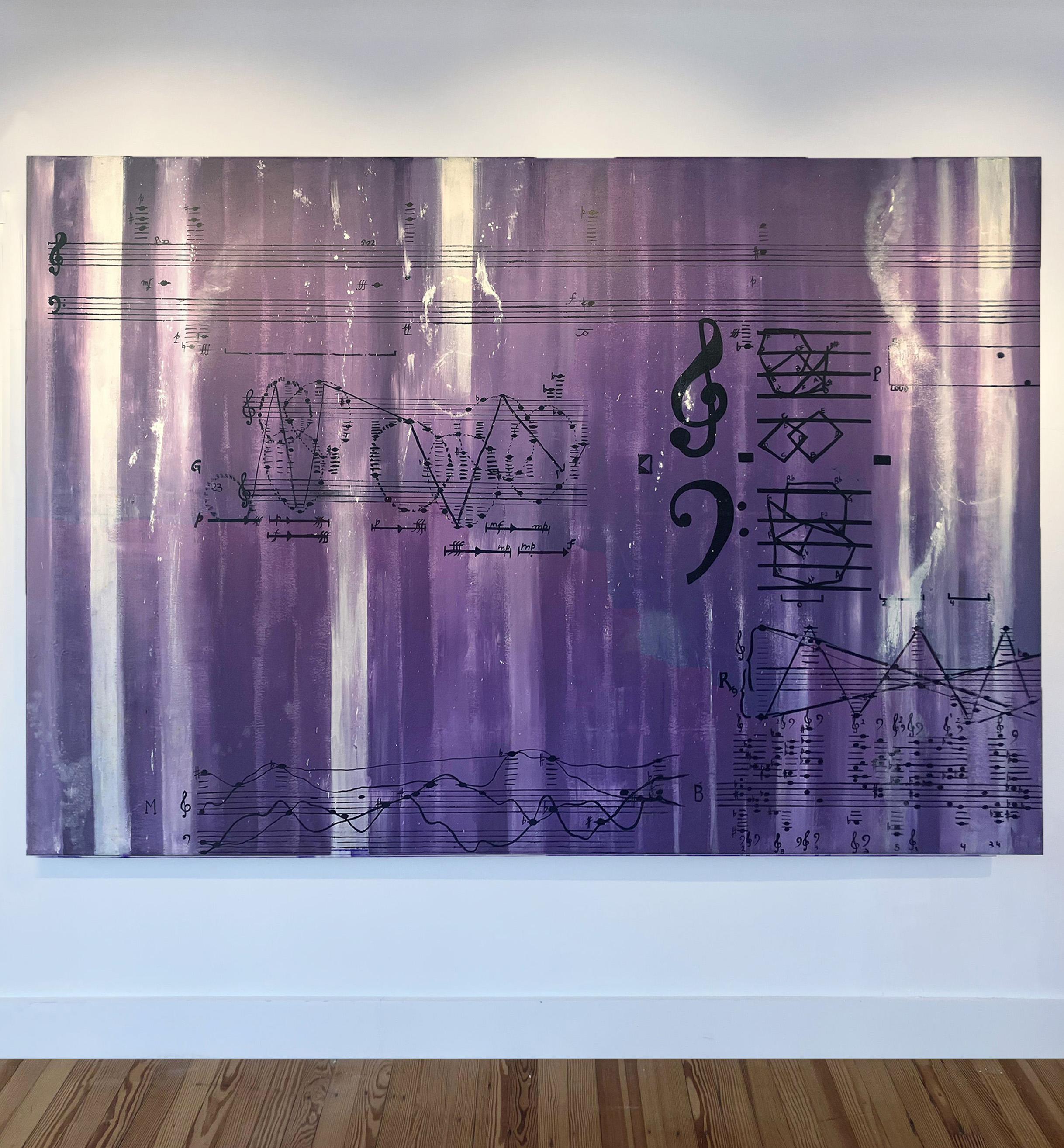 Las Tablas de JC. From The Absent Music Series. Abstract Painting on Canvas For Sale 5