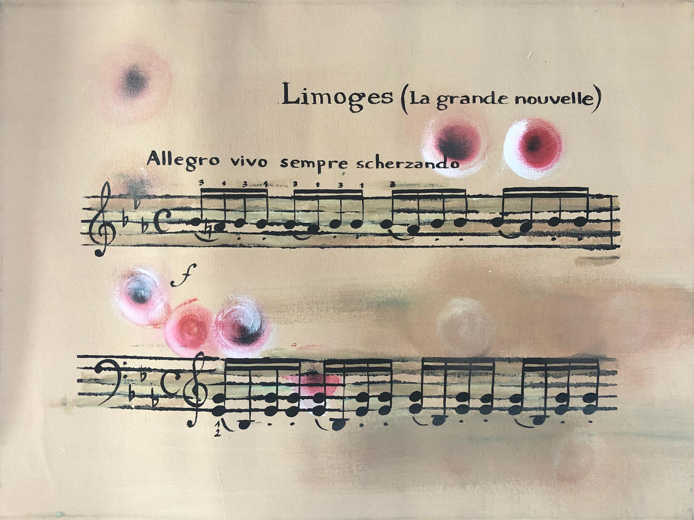 Sergio Bazan Abstract Painting - Limoges from La Música Ausente Series, Abstract painting on canvas
