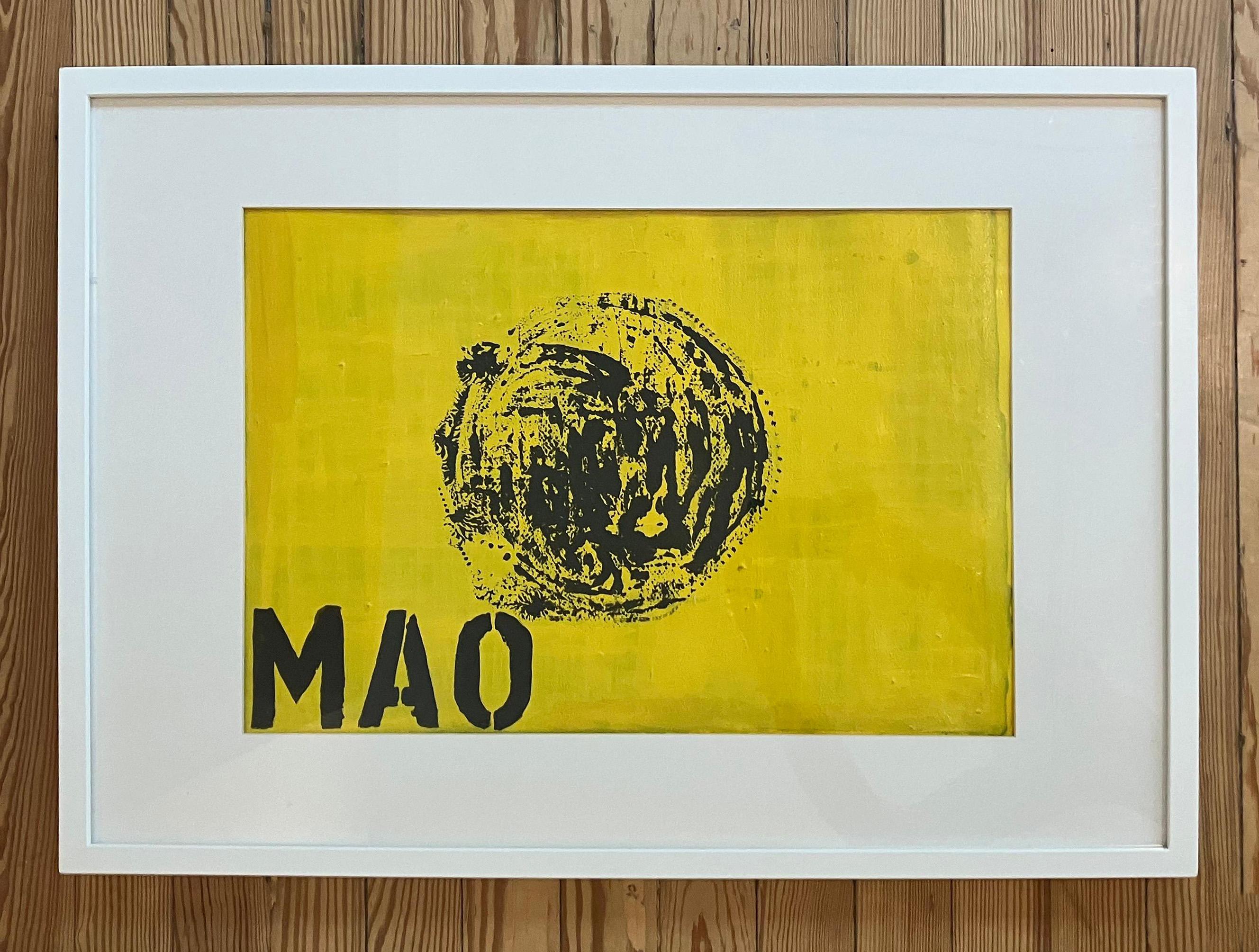 Mao, Abstract Painting on canvas. From The chemical vest Series