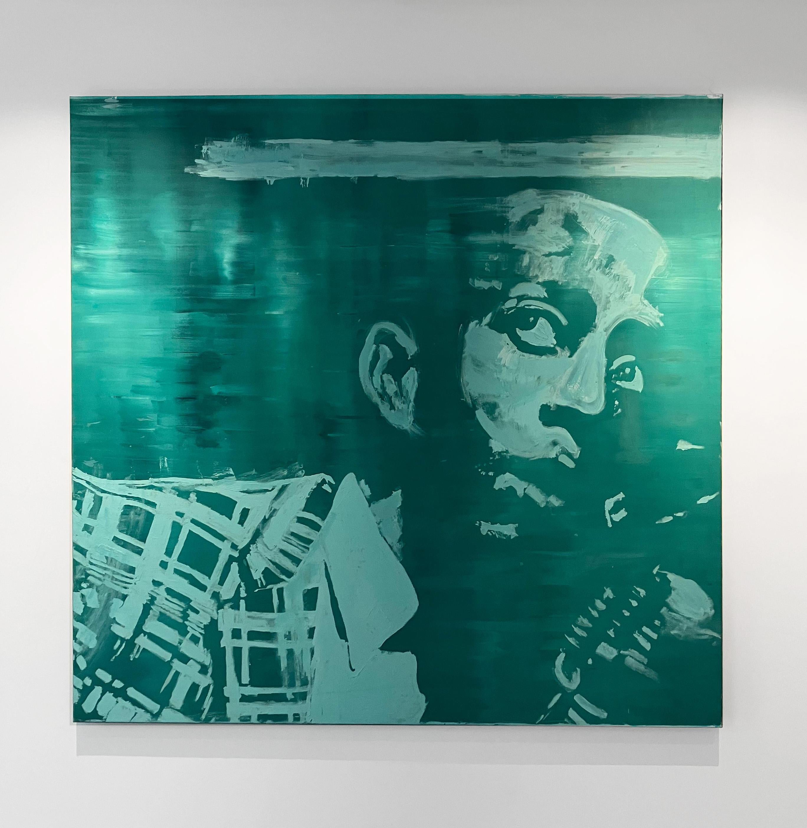 Sergio Bazan Figurative Painting - Midnight. From the Musica nocturna series. Figurative painting