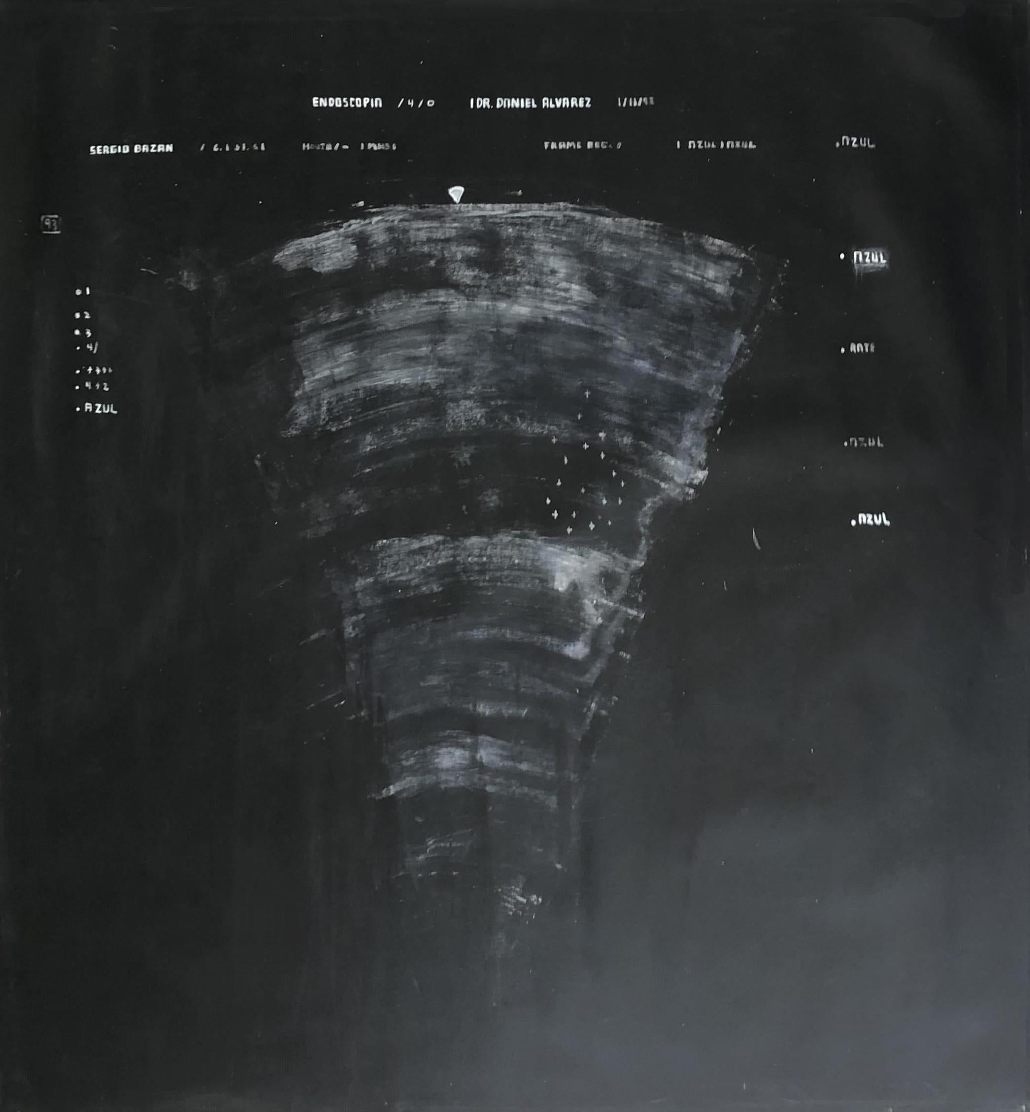 Número 4. La serie negra, Acrílico sobre lienzo pintura abstracta