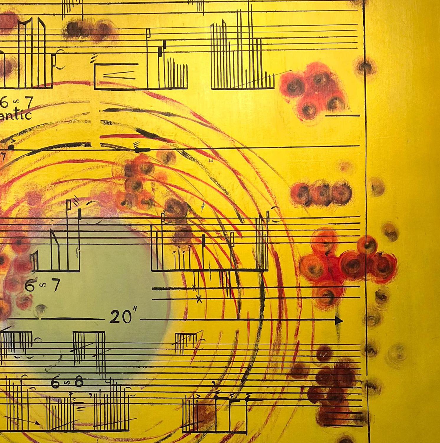 Bazán's series, Absent Music, is a journey into the hidden influence of sound on memory. Rather than painting music directly, Bazán creates visual representations of what remains after the sound has faded. The result is a collection of paintings and