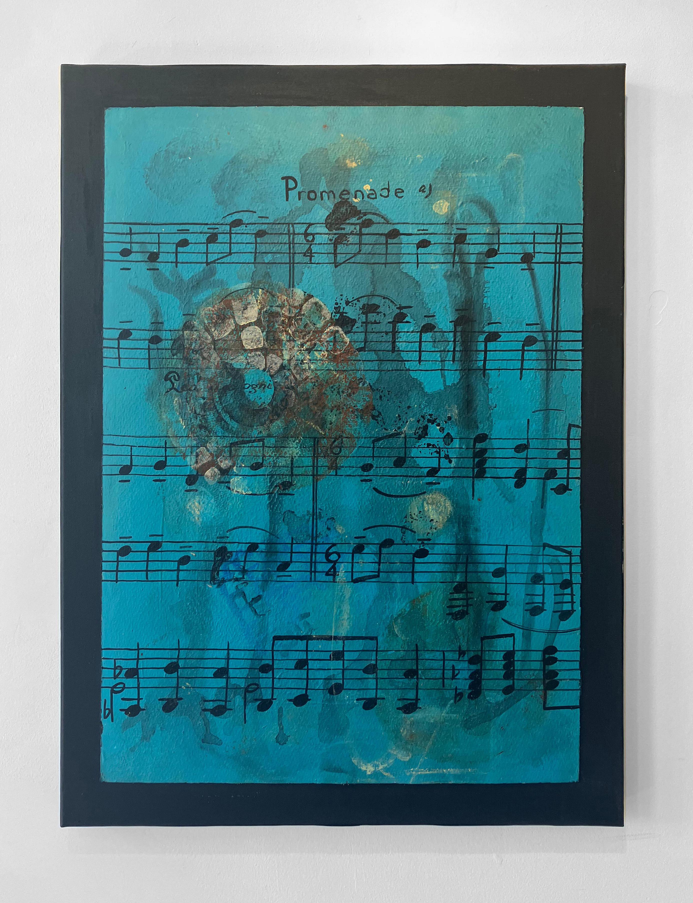 Promenade. From La Música Ausente Series. Abstract Painting on Paper