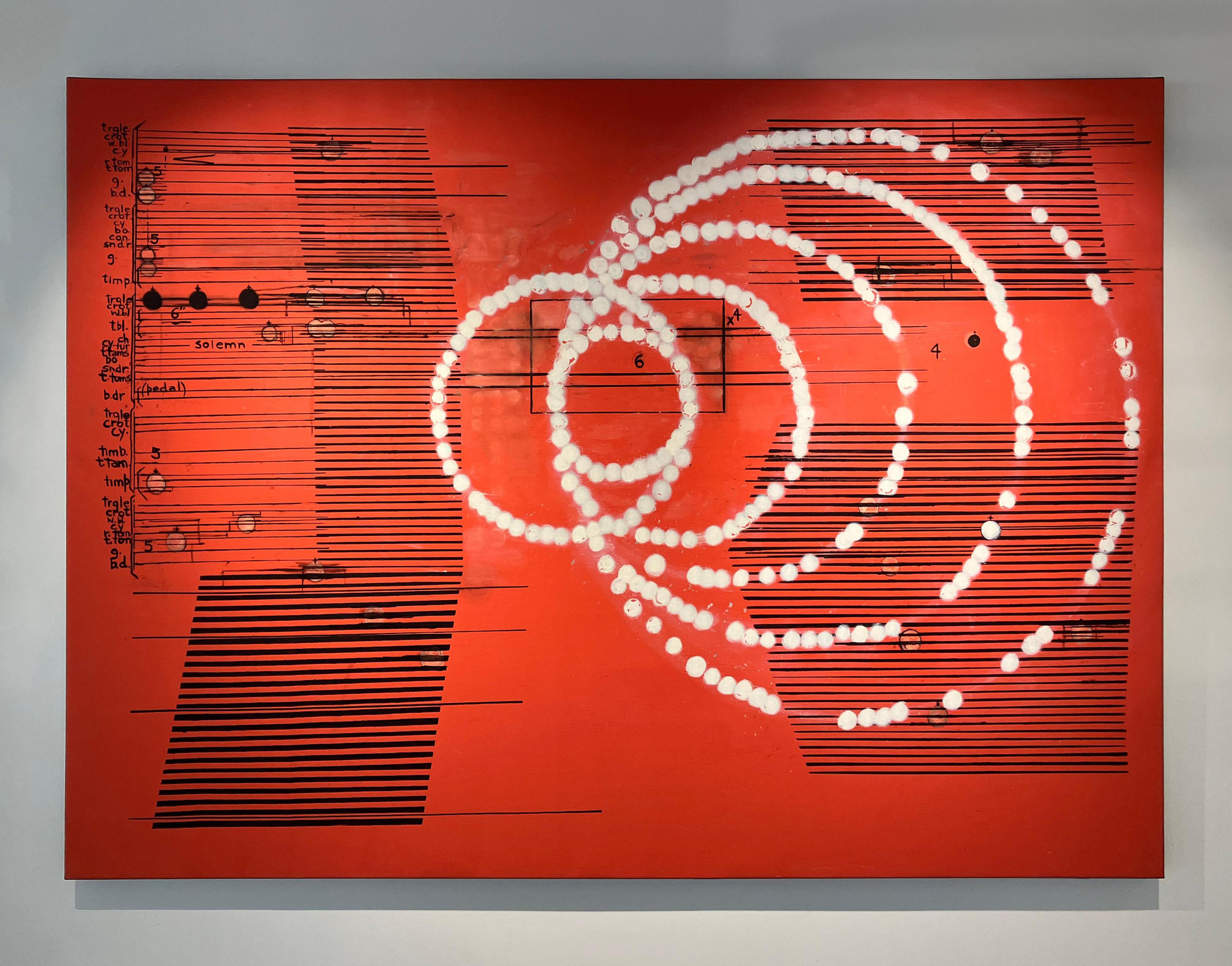 Red. From La Música Ausente Series, Abstract painting Canvas