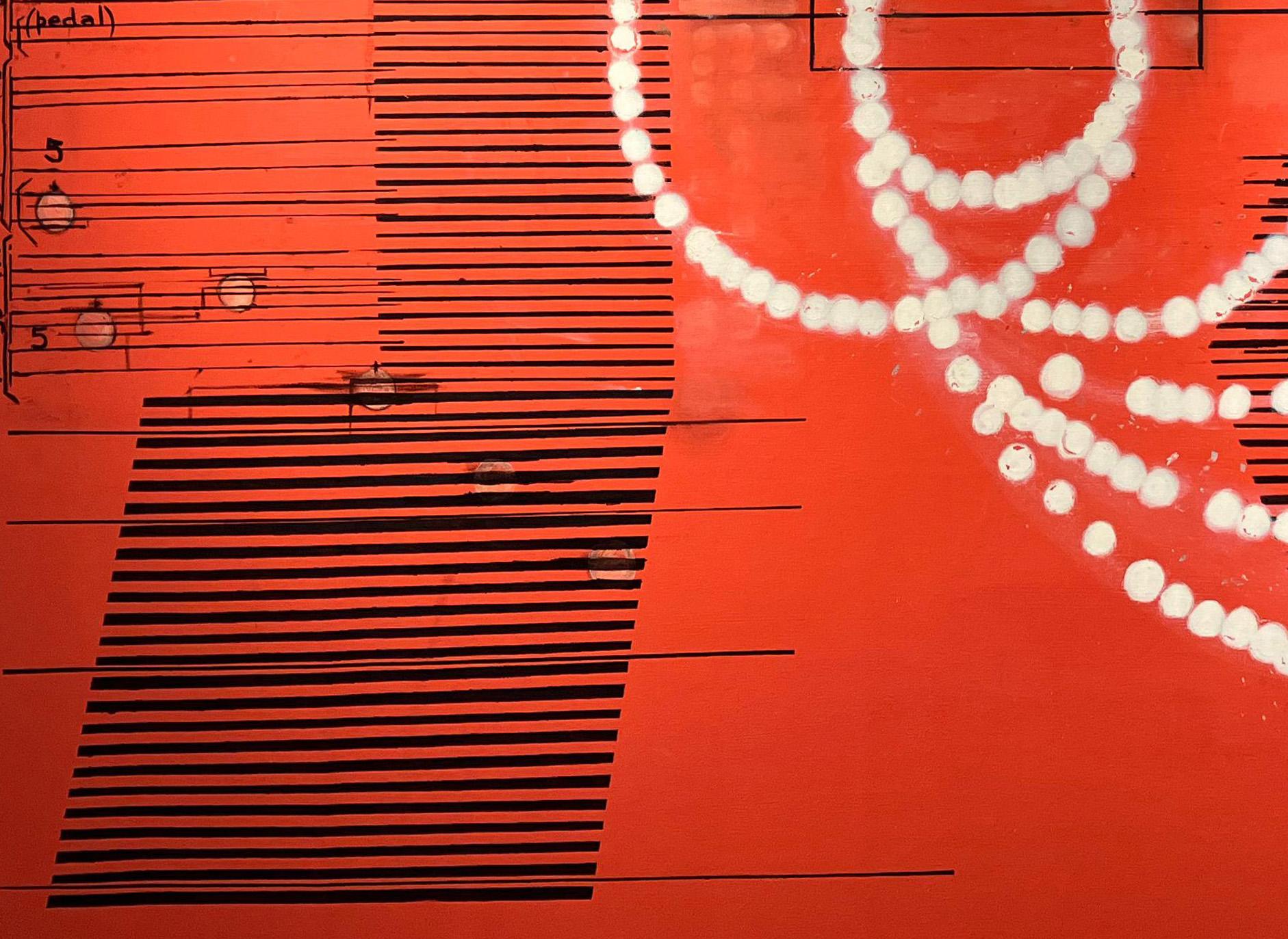 Red. From The Absent Music Series, Abstract painting Canvas For Sale 1