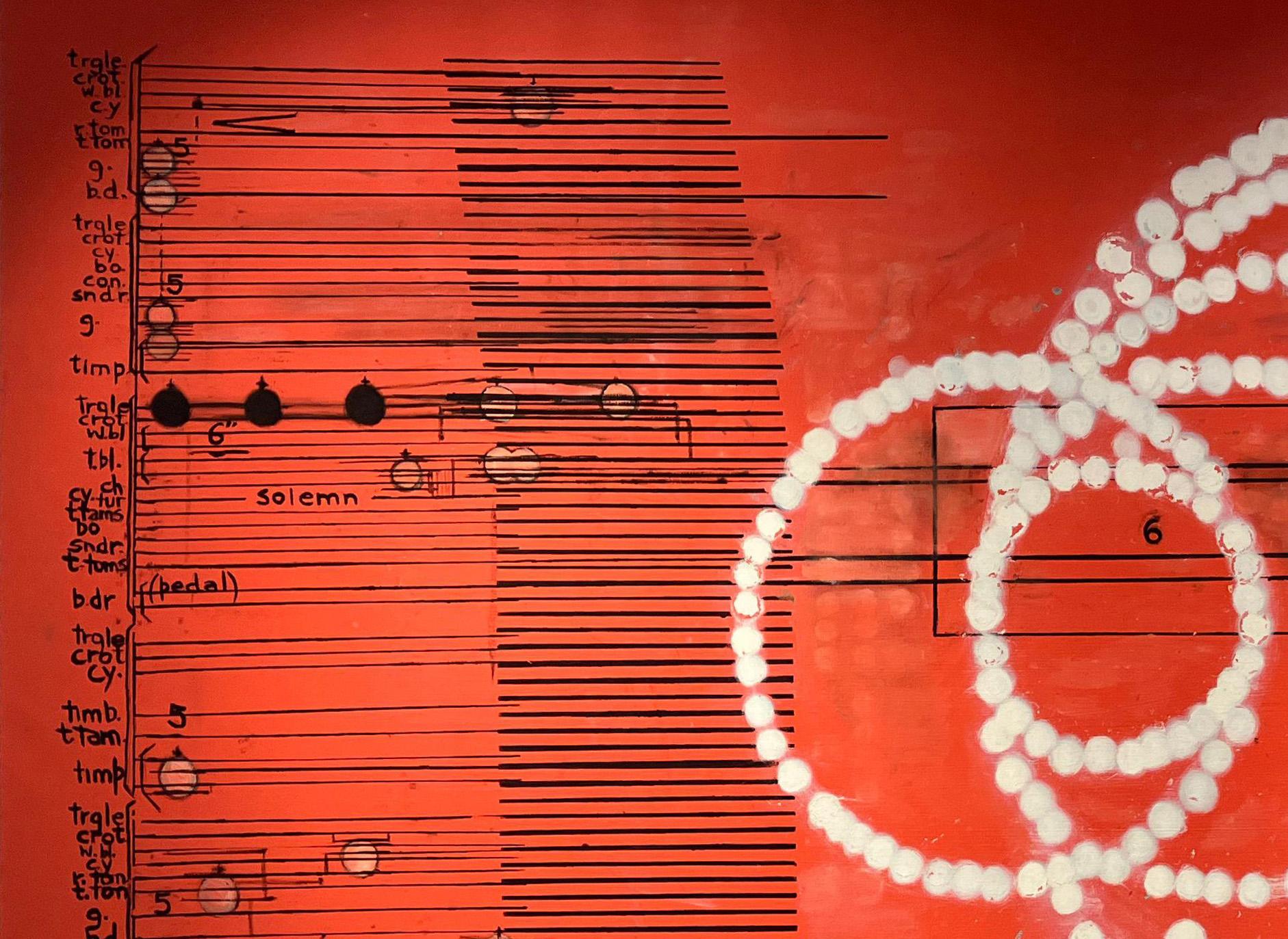 Red. From The Absent Music Series, Abstract painting Canvas For Sale 2