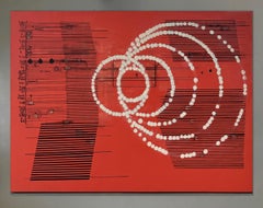 Red. From La Música Ausente Series, Abstract painting Canvas