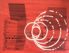 Rot aus La Música Ausente Serie, Abstrakte Malerei Leinwand