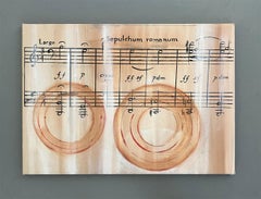 Roma Num de la série La Música Ausente. Technique mixte sur toile peinture abstraite
