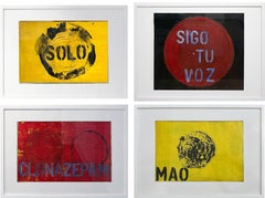 Ensemble solo, Sigo tu voz, Clonazepam et Mao Peinture acrylique sur papier