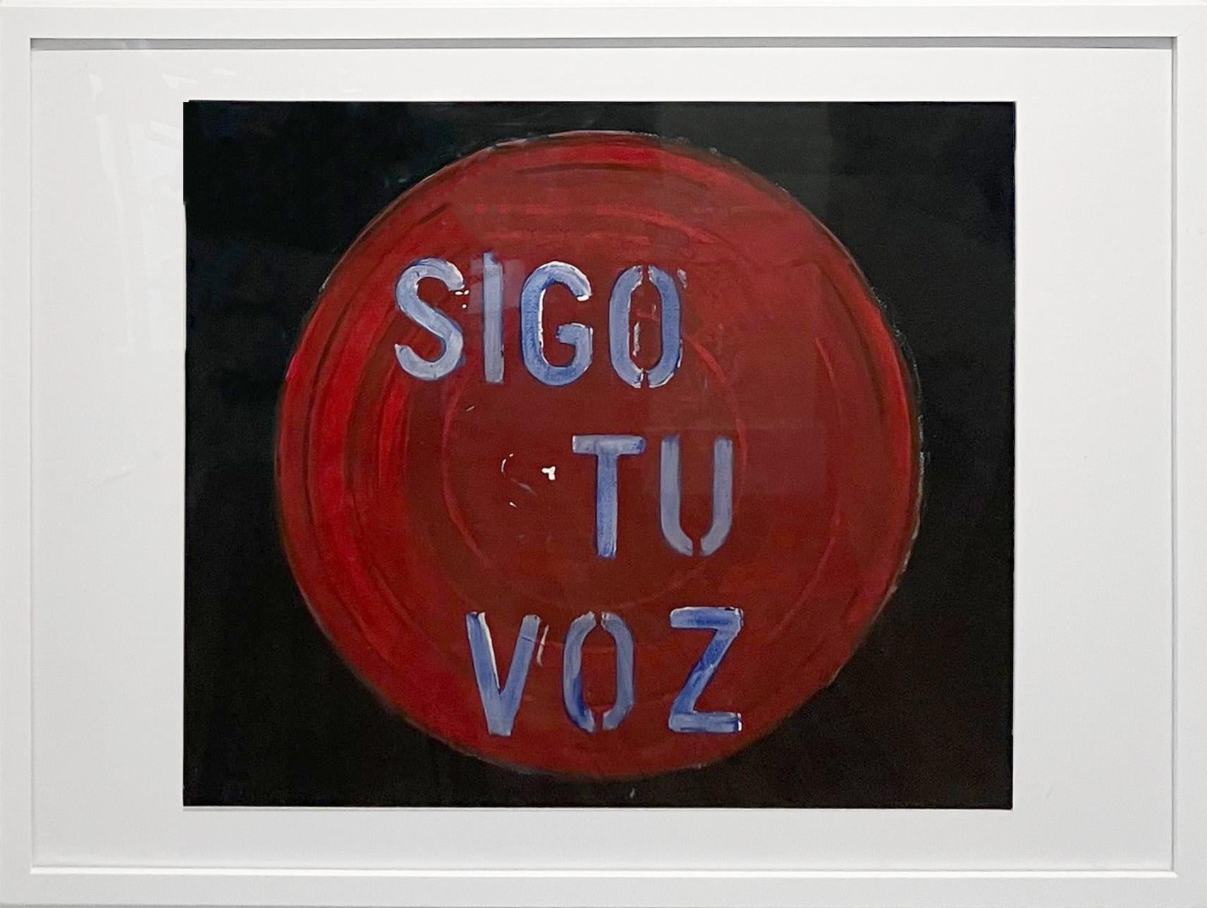Sigo tu voz, by Sergio Bazan
From The chemical vest Series
Acrylic paint on paper
Image Size: 18 H x 25 W inches
Frame size: 22 H x 30 W x 1 D in.
Signed by artist

_______

The paintings of Sergio Bazán have a strong gesture and expressionist