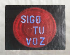 Sigo tu voz, from the Chaleco Quimico series. Abstract painting on Paper