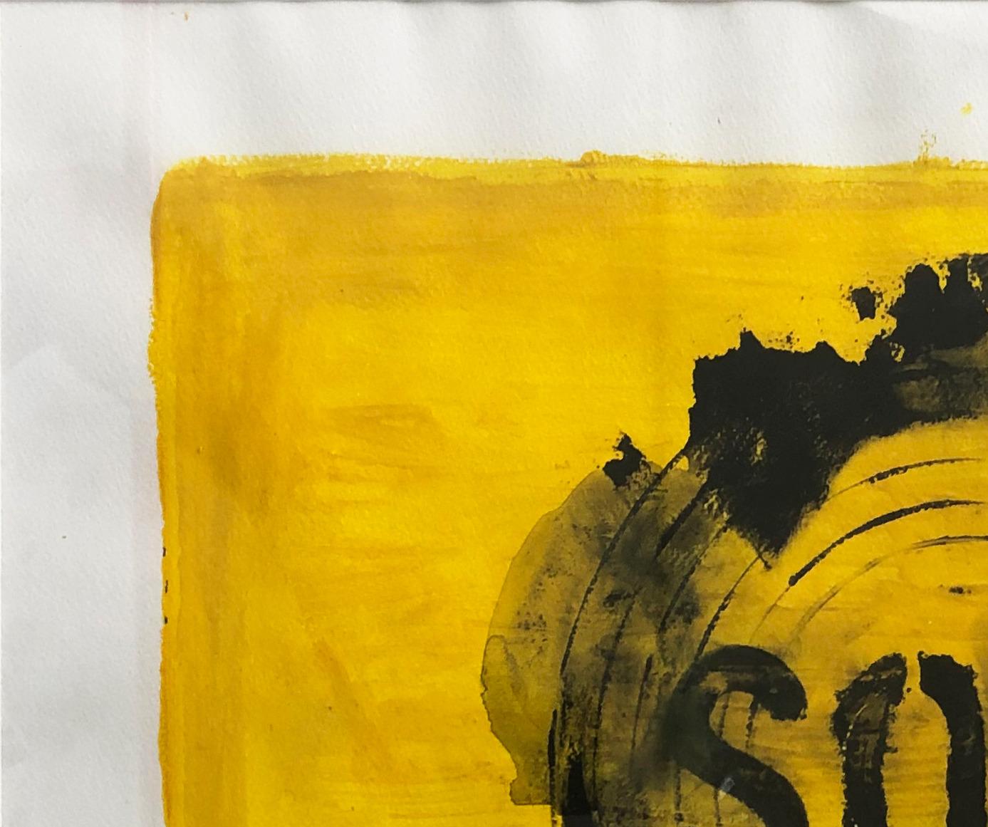 Solo, Pintura abstracta sobre  Papel de la serie Chaleco Químico - Still-Life Painting Beige de Sergio Bazan