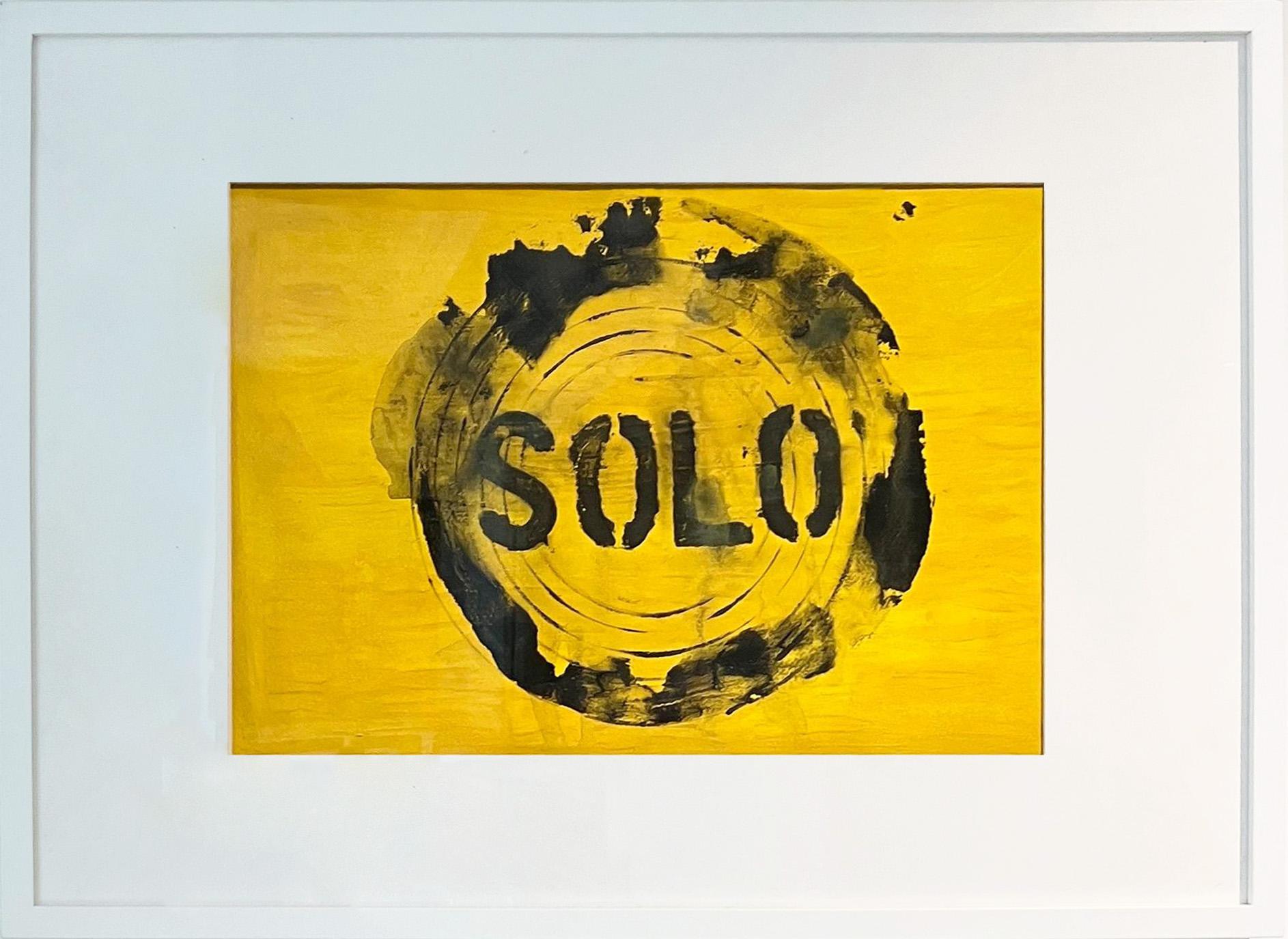 Solo, Abstract Painting on  Paper From The chemical vest Series For Sale 3