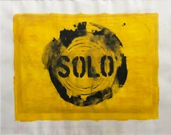 Diptych: Solo and Sigo tu voz, Paintings. From The chemical vest series
