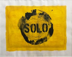 Solo, Abstract Painting on  Paper from the Chaleco Quimico series