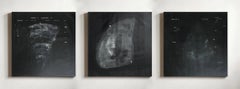 The black series, Triptych. Acrylic on Canvas Abstract Painting