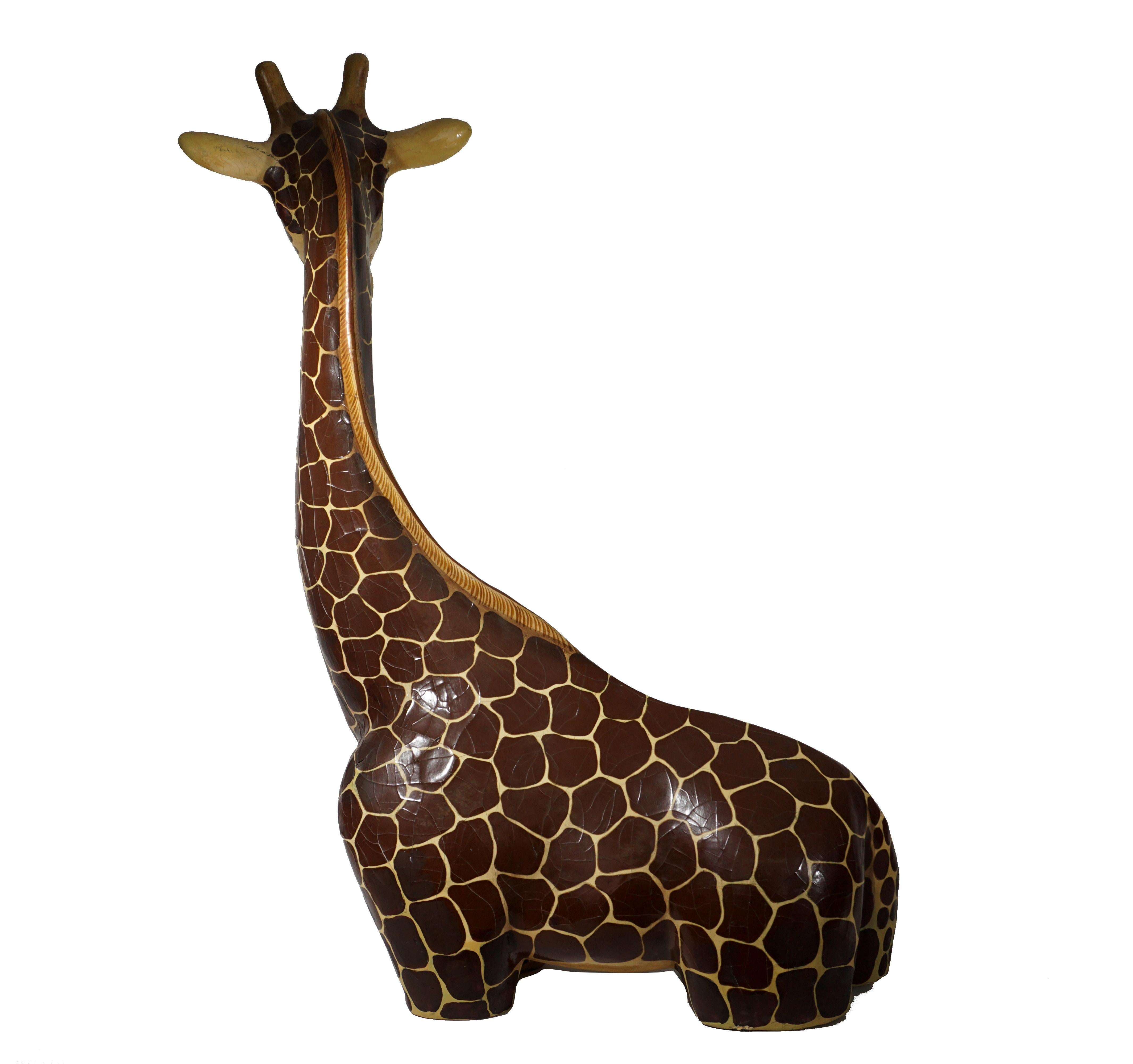 Mexicain Sergio Bustamante girafe en papier mâché des années 1970  en vente