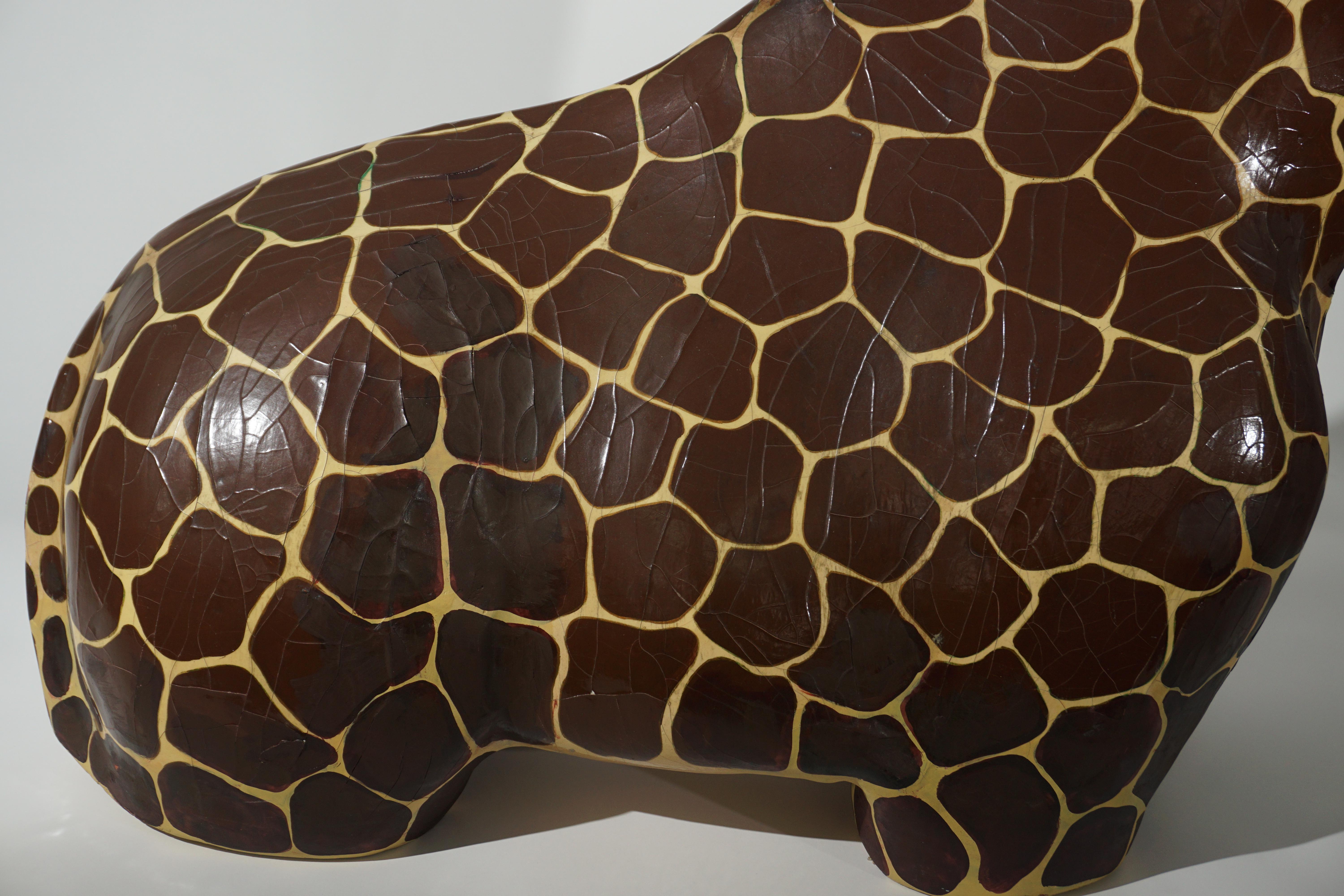 Fin du 20e siècle Sergio Bustamante girafe en papier mâché des années 1970  en vente