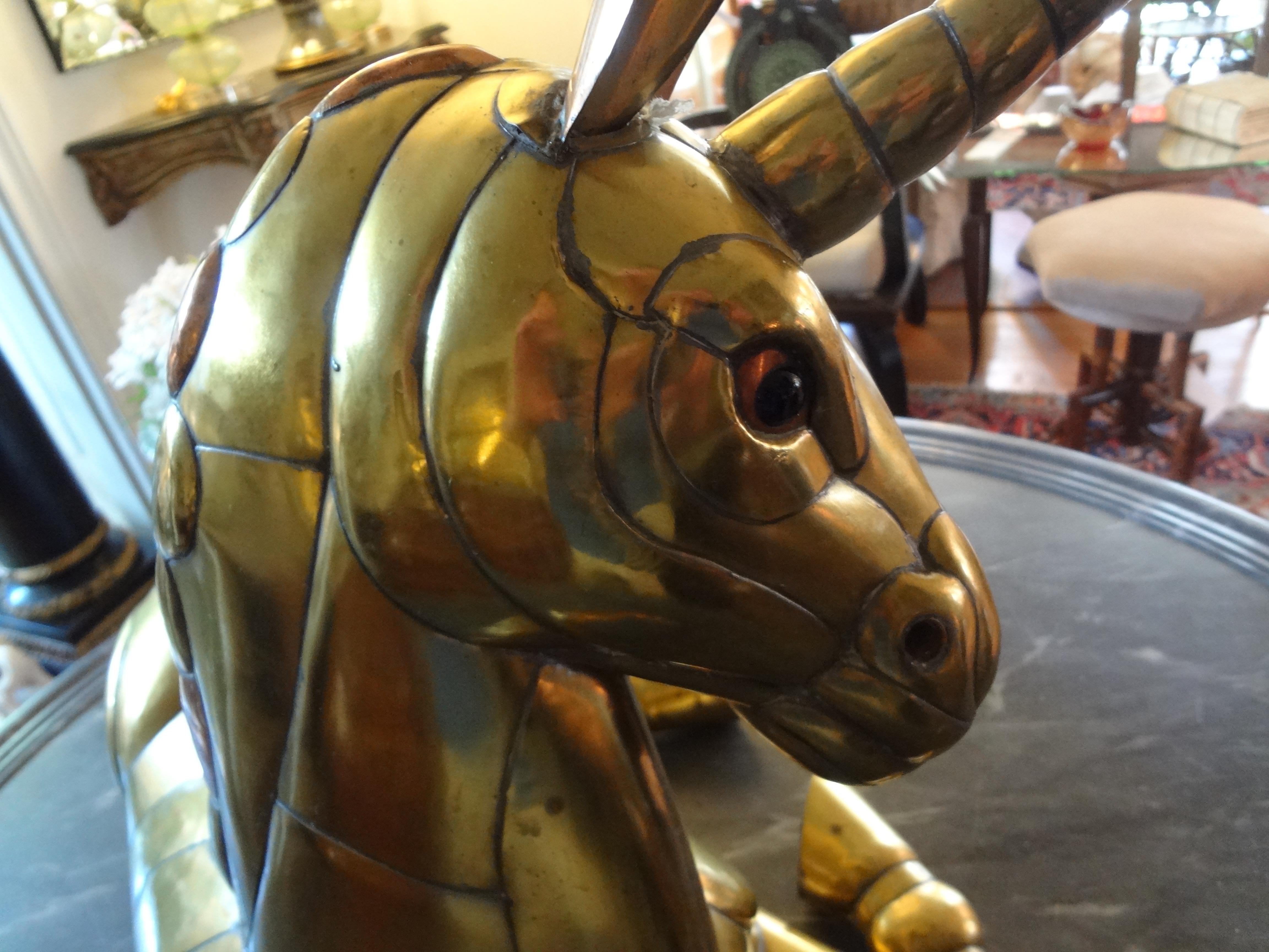 solid brass unicorn