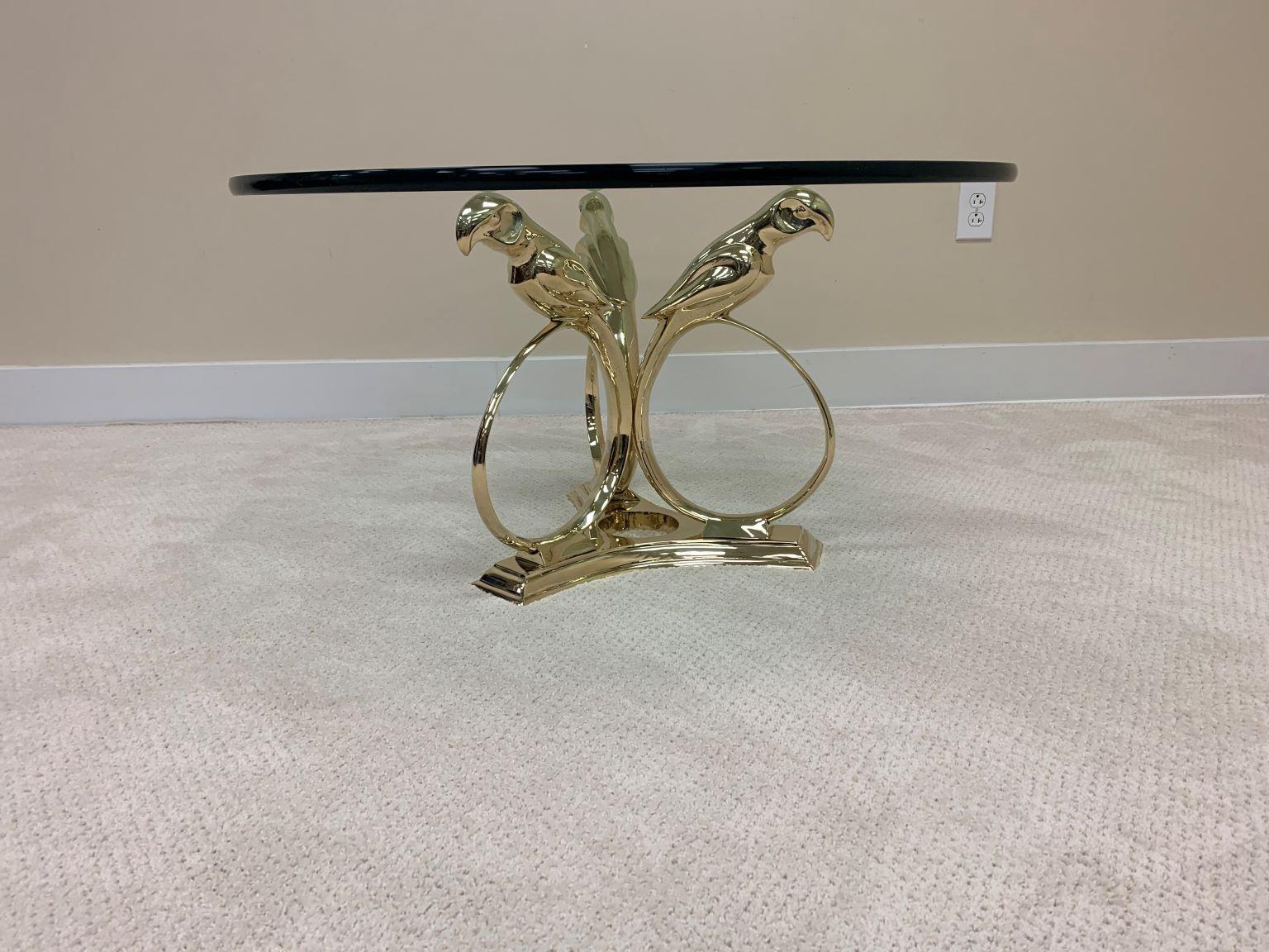 Polished Sergio Bustamante Brass Midcentury Hollywood Regency Coffee Table, circa 1970s
