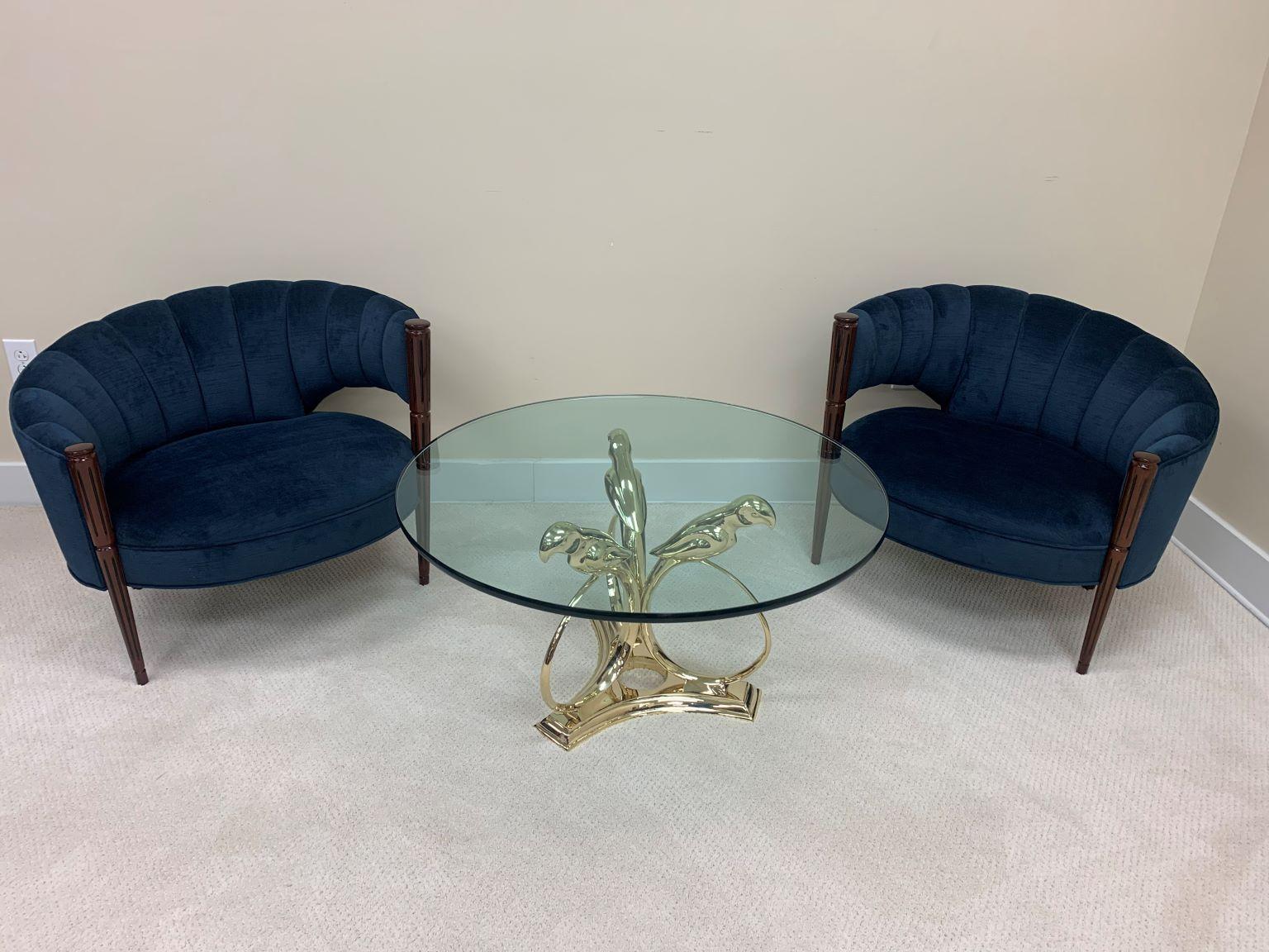Sergio Bustamante Brass Midcentury Hollywood Regency Coffee Table, circa 1970s 1