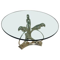 Sergio Bustamante Brass Midcentury Hollywood Regency Coffee Table, circa 1970s