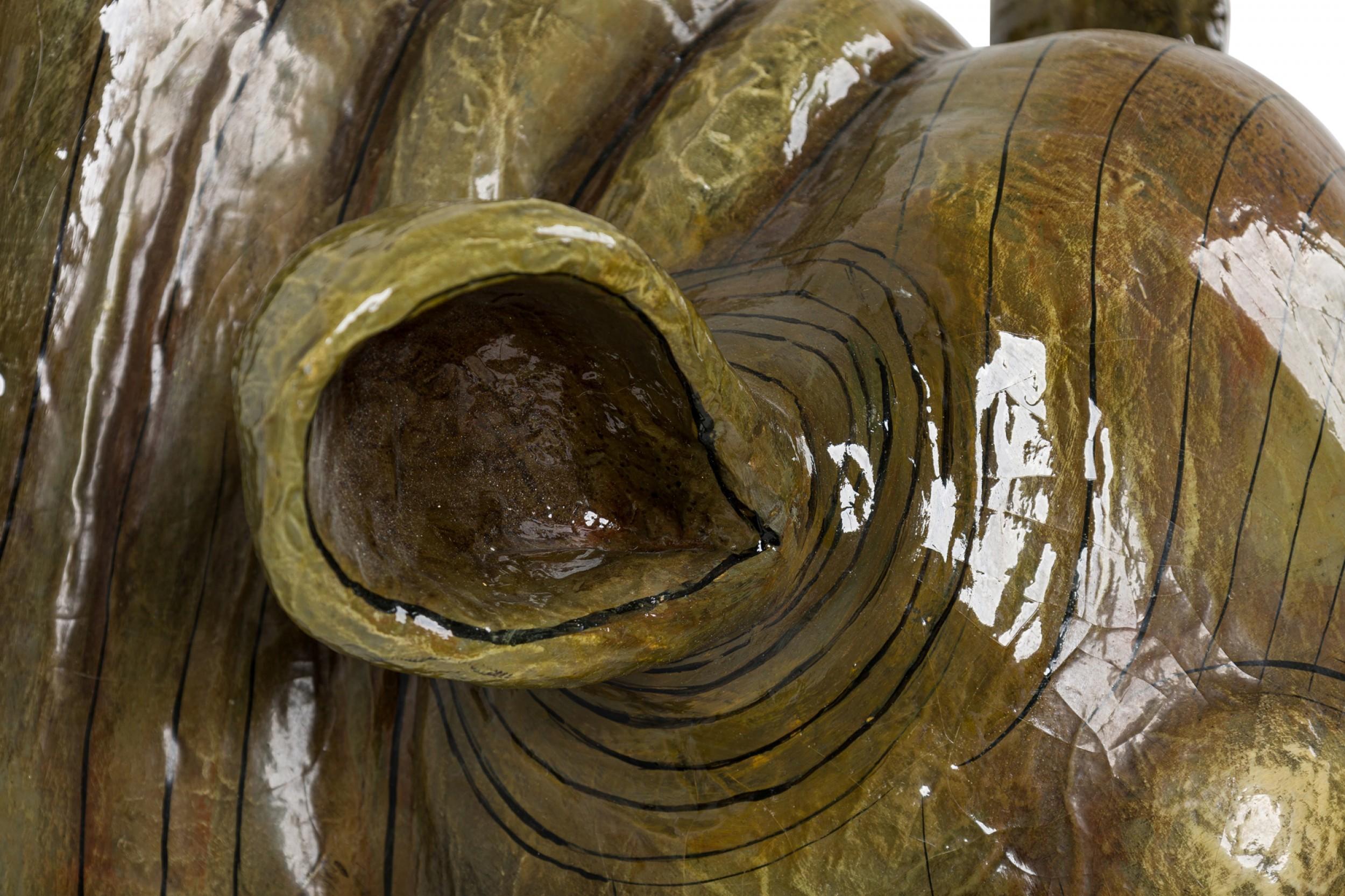 Lacquer Sergio Bustamante Italian Painted Papier-Mache Rhino Head Wall Sculpture For Sale