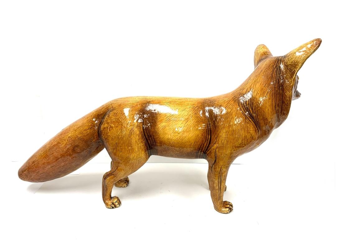 Sergio Bustamante Large and Rare Limited Edition Hand Signed Paper-Mache Fox For Sale 3