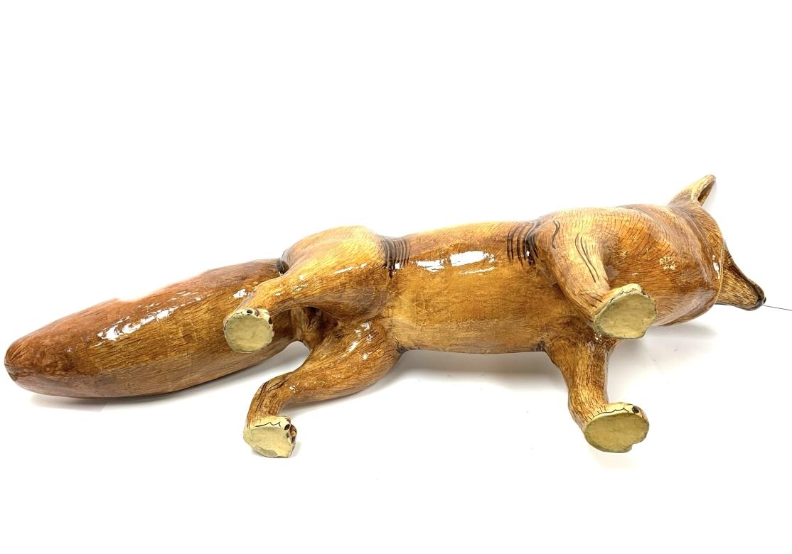 Sergio Bustamante Large and Rare Limited Edition Hand Signed Paper-Mache Fox For Sale 5